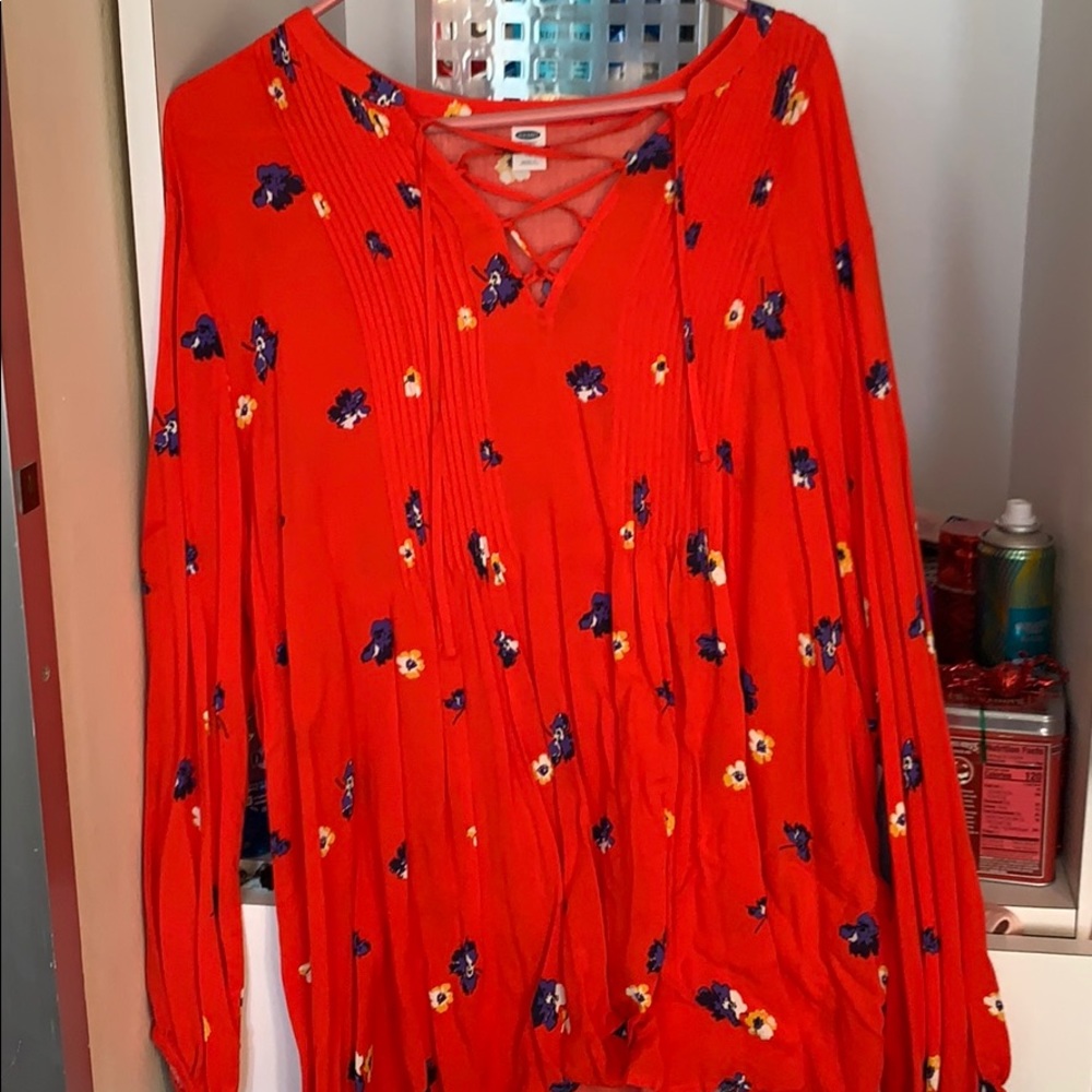 Orange Flower Long Sleeve